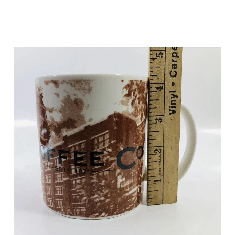Starbucks Coffee Mug Cityscape  Seattle 2002 Barista cup Pour Your Heart Into It